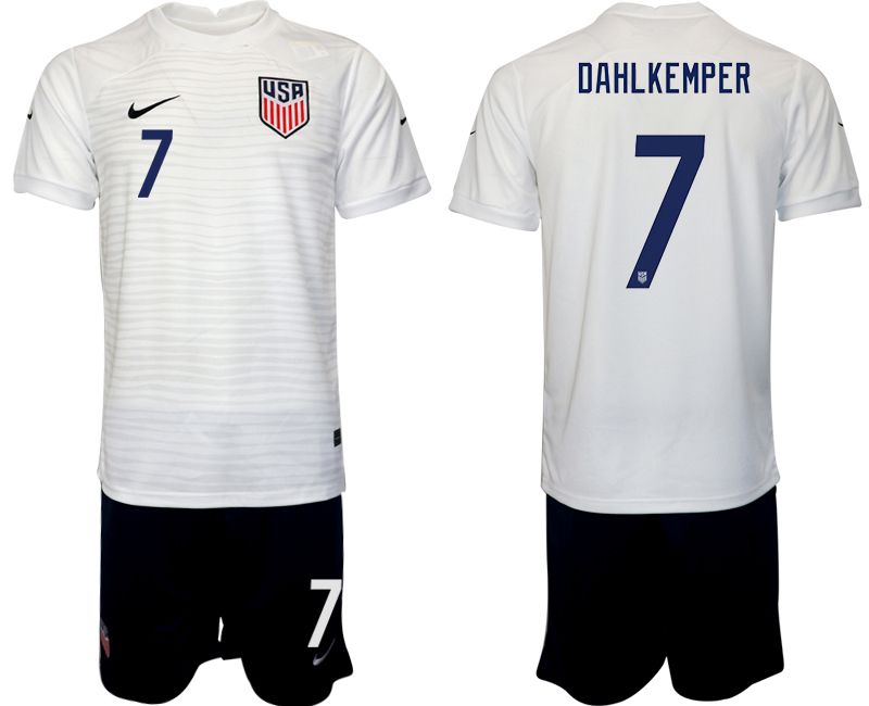 Men 2022 World Cup National Team United States home white 7 Soccer Jersey